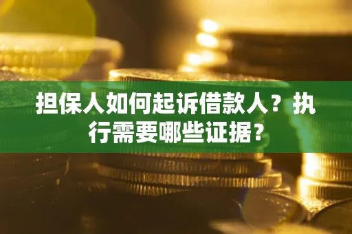 北京担保人如何起诉借款人？执行需要哪些证据？