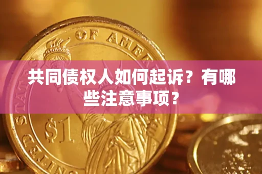 北京共同债权人如何起诉？有哪些注意事项？